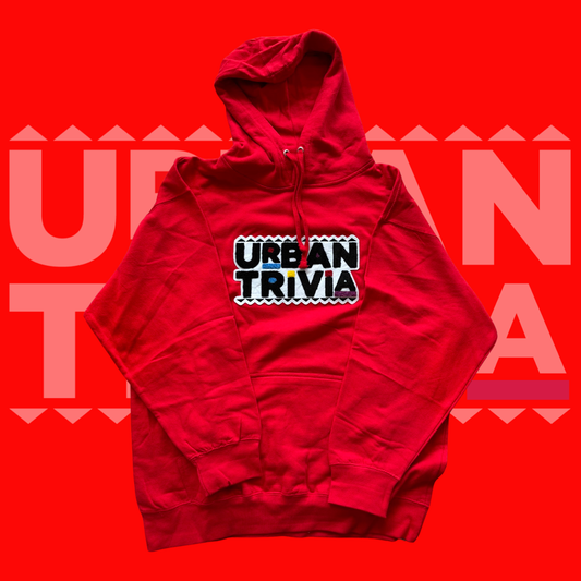 Urban Trivia Big Inverted Logo Hoodie - Red