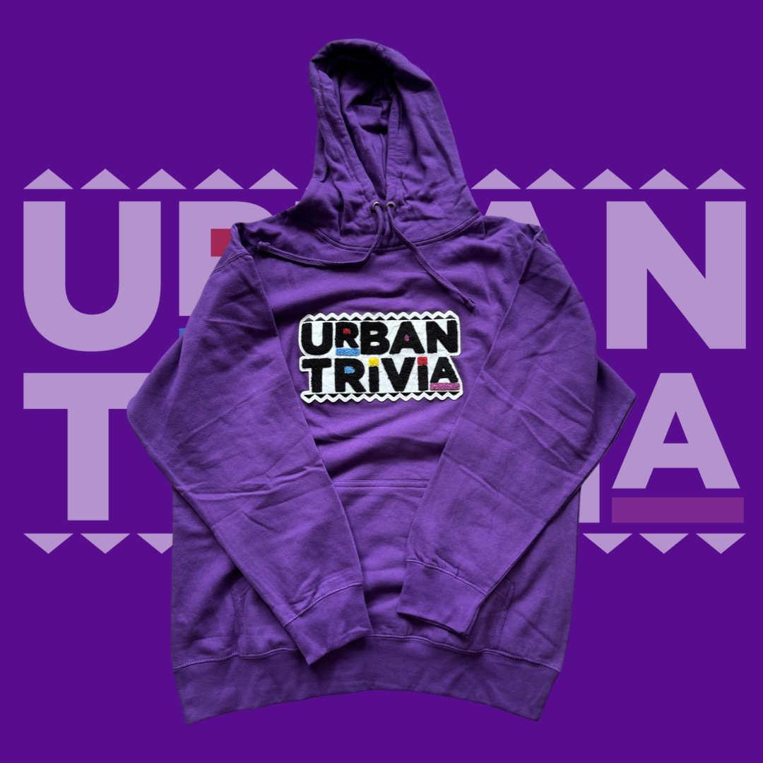 Urban Trivia Big Inverted Logo Hoodie - Purple