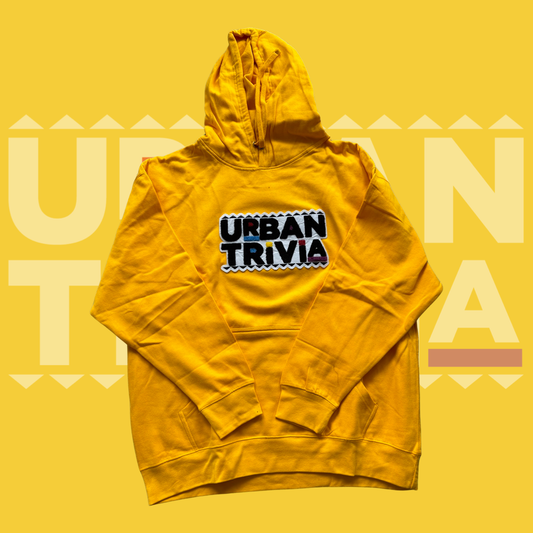Urban Trivia Big Inverted Logo Hoodie - Yellow