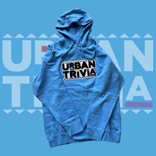 Urban Trivia Big Inverted Logo Hoodie - Blue