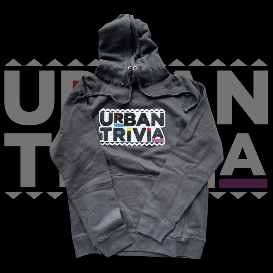 Urban Trivia Big Inverted Logo Hoodie - Black